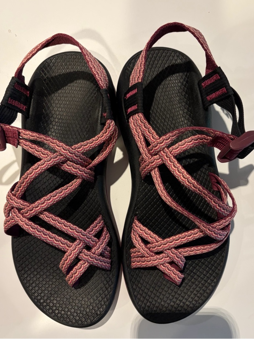 Chaco ZX2 Yampa Tidal Wave Tsunami Pink Strappy Outdoor Sandals SZ 39 (8 USA)